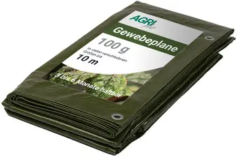 AGRIplus Bâche toile avec oeillets, 3 x 4 m, 100 g, vert