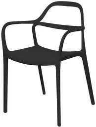 PAPERFLOW Chaise visiteur d'extérieur NOVA, set de 2, noir