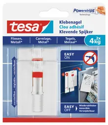 tesa Powerstrips Clou adhésif pour carrelage et métal, 3,0