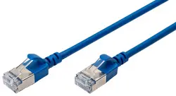 DIGITUS Câble de brassage Slim, cat. 6A, F/FTP, 1,5 m, bleu