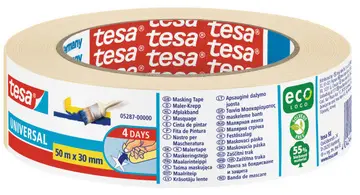 tesa ecoLogo Ruban de masquage crêpé Universal, 30 mm x 50 m