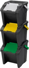 CEP Système de tri des déchets "Tower", 30 litres, lot de 3