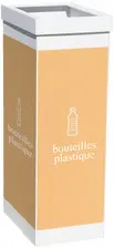 PAPERFLOW Collecteur pour tri sélectif bouteilles, blanc