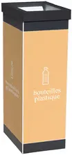 PAPERFLOW Collecteur pour tri sélectif bouteilles, noir