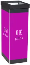 PAPERFLOW Collecteur pour tri sélectif piles, noir