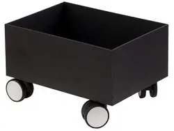 PAPERFLOW Rollsockel für 1 Wertstoffsammelbox, schwarz