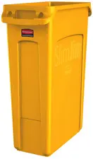 Rubbermaid Collecteur de déchets Slim Jim, 87 litres, jaune