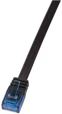 LogiLink Câble patch plat U/UTP, Cat. 6, 20,0 m, noir