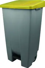 helit Poubelle à pédale "the step chief", 120 litres, jaune