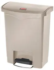 Rubbermaid Collecteur à pédale Slim Jim, 30 litres, beige
