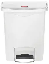 Rubbermaid Collecteur à pédale Slim Jim, 30 litres, blanc