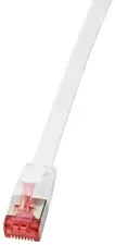 LogiLink Câble patch plat U/FTP, Cat.6A, 10,0 m, blanc