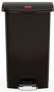 Rubbermaid Collecteur à pédale Slim Jim, 50 litres, noir