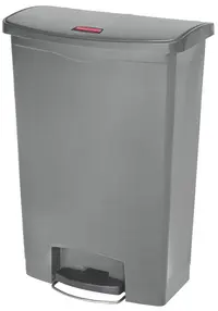 Rubbermaid Collecteur à pédale Slim Jim, 90 litres, gris