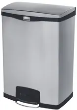 Rubbermaid Collecteur à pédale Slim Jim, en métal, 90 litres