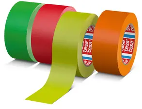 tesa Ruban adhésif 4671 Fluo, 25 mm x 25 m, orange fluo