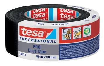 tesa Ruban toilé Duct Tape PRO, 50 mm x 50 m, noir