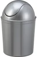 past team Poubelle à couvercle basculant, 5 litres, argent