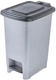 keeeper Poubelle à pédale "olaf", 40 L, PP, light silver