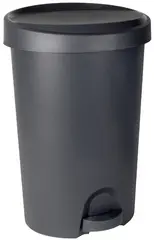 EDA Poubelle à pédale Stepy, 27 litres, PP, gris/anthracite