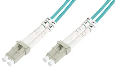 DIGITUS Câble patch fibre optiq., 2x LC - 2x LC, OM3, 1,0 m
