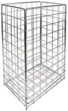 HYGOCLEAN Corbeille à déchets, maille en métal, 60 L, inox