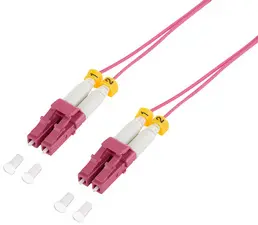 LogiLink Câble patch fibre optique, 2x LC-Duplex, OM4, 1,0 m