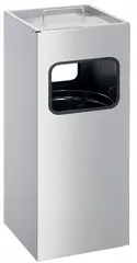 DURABLE Corbeille à papier METAL, avec cendrier, 17 litres