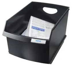 HAN Couvercle pour corbeille à papier LOGO-DRIVE, noir