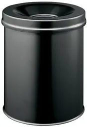 DURABLE Corbeille à papier SAFE, ronde, 15 litres, noir