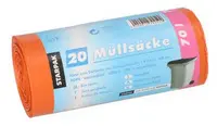 STARPAK Sac poubelle HDPE, 70 litres, orange