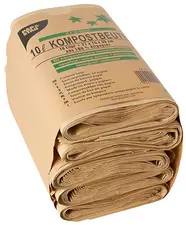 PAPSTAR Sacs compostables, marron, 10 litres