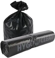 HYGOCLEAN Sac poubelle LDPE Light, 120 L, 40 microns, noir