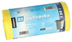 STARPAK Sac poubelle HDPE, 120 litres, jaune