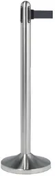 Securit Set de poteau d'accueil RETRACTABLE, chrome / noir