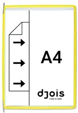 djois by tarifold Poche à pivot, A4, jaune