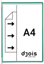 djois by tarifold Poche à pivot, A4, vert