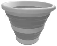 Linden Berg Seau, pliable, rond, 10 litres, gris/blanc