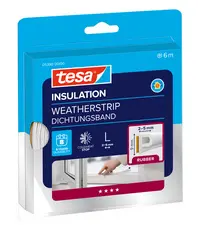 tesa INSULATION Ruban de calfeutrage L, 9 mm x 10 m, blanc