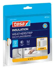tesa INSULATION Ruban de calfeutrage M, 9 mm x 10 m, blanc