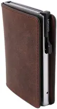 CLICKSAFE Porte-monnaie SLIM avec porte-cartes, marron