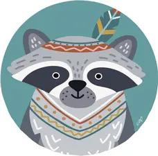 CEP Tapis de souris KIDS "Raton laveur", rond