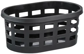 plast team Corbeille à linge BOSTON, 36,8 litres, noir