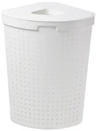 NHG Panier à linge SEOUL, 62 litres, triangulaire, blanc