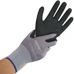 HYGOSTAR Gant à mailles fines Ergo Flex, XL, gris/noir