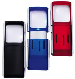 WEDO Loupe rectangulaire avec éclairage à LED, noir