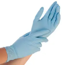 HYGONORM Gant nitrile "SAFE LIGHT", L, non poudré, bleu