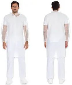 HYGONORM Blouse visiteur LIGHT avec boutons pression, blanc