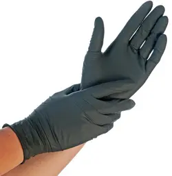 HYGOSTAR Gant nitrile EXTRA SAFE, L, sans poudre, noir