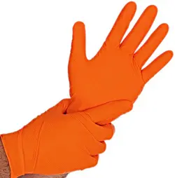 HYGOSTAR Gant en nitrile DIAMOND GRIP, M, orange